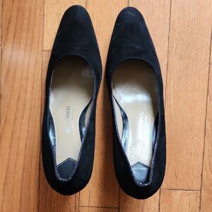 Bruno Magli Black Suede Pumps- Women's Size 10